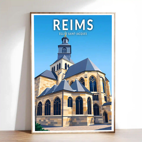 Affiche - Reims - Église Saint-Jacques