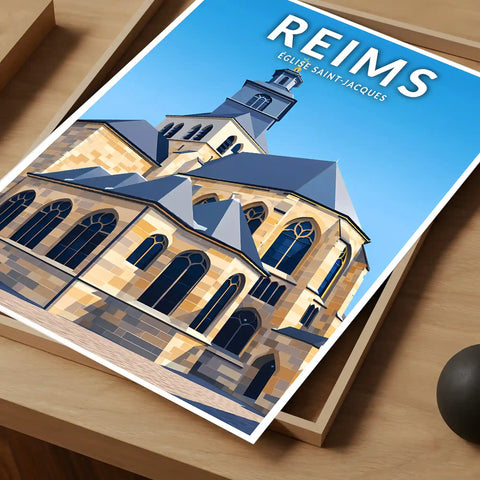 Affiche - Reims - Église Saint-Jacques