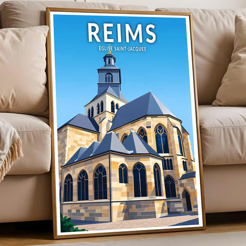 Affiche - Reims - Église Saint-Jacques