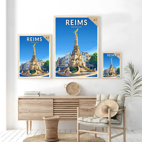Affiche - Reims - Fontaine Subé