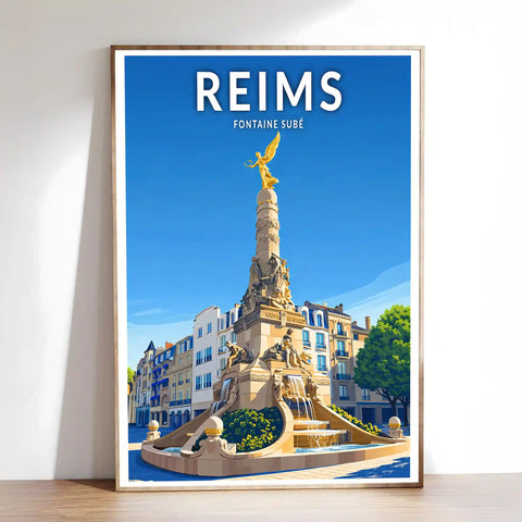Affiche - Reims - Fontaine Subé
