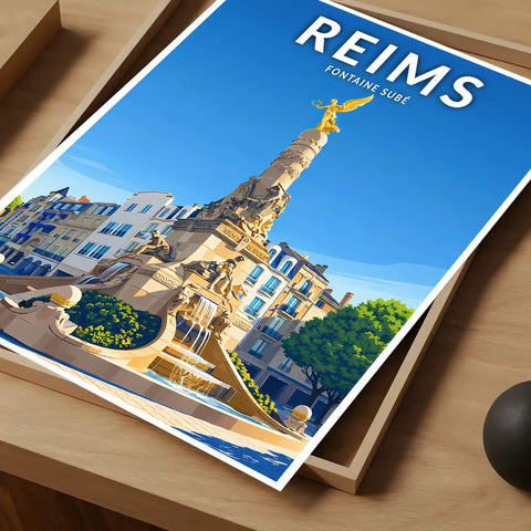Affiche - Reims - Fontaine Subé