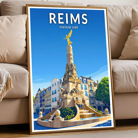 Affiche - Reims - Fontaine Subé