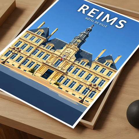 Affiche - Reims - Hôtel de Ville