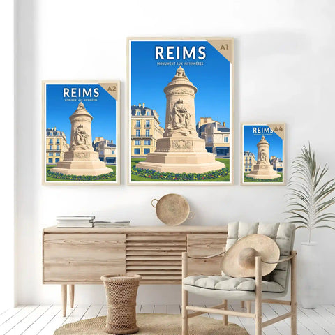 Affiche - Reims - Monument aux Infirmières