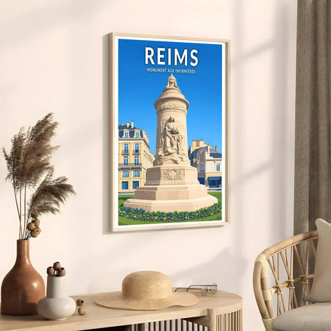 Affiche - Reims - Monument aux Infirmières