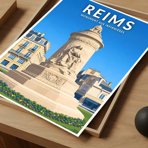 Affiche - Reims - Monument aux Infirmières