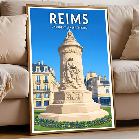 Affiche - Reims - Monument aux Infirmières
