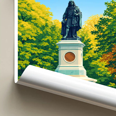 Affiche - Reims - Statue de Colbert