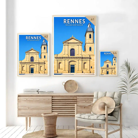 Affiche - Rennes - Basilique Saint-Sauveur