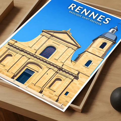 Affiche - Rennes - Basilique Saint-Sauveur