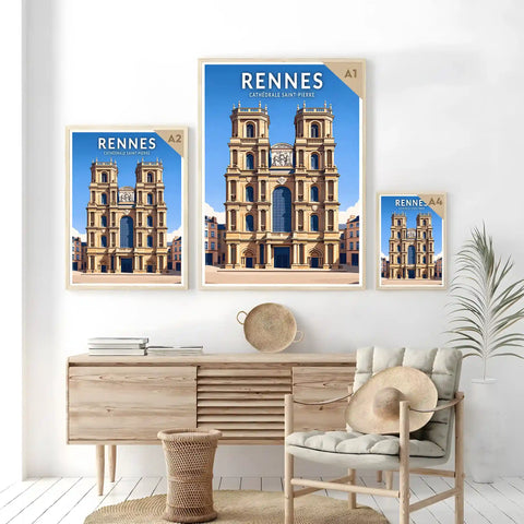 Affiche - Rennes - Cathédrale Saint-Pierre