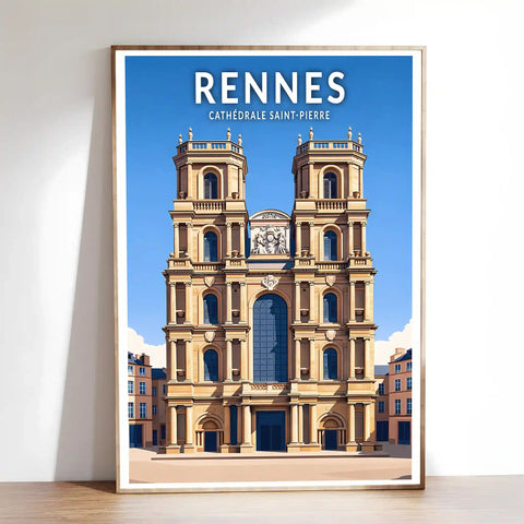 Affiche - Rennes - Cathédrale Saint-Pierre