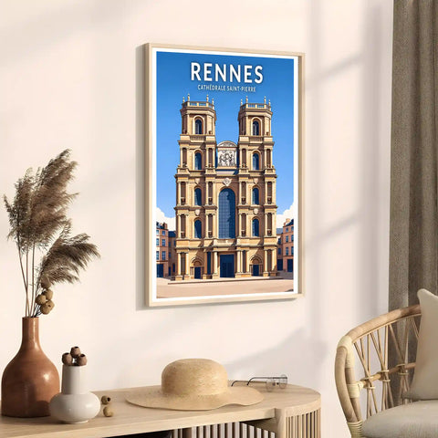 Affiche - Rennes - Cathédrale Saint-Pierre