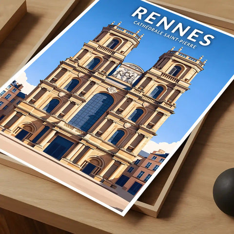 Affiche - Rennes - Cathédrale Saint-Pierre