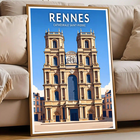 Affiche - Rennes - Cathédrale Saint-Pierre