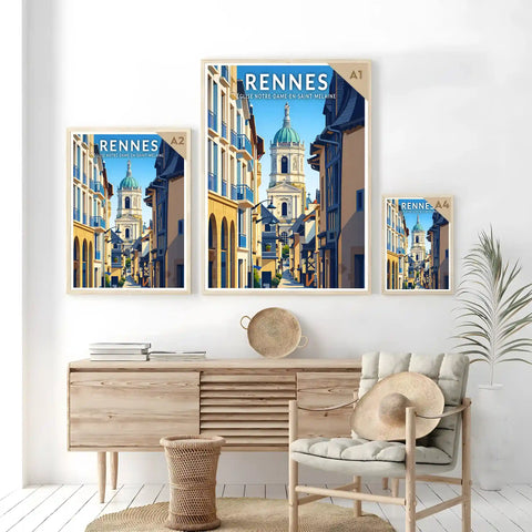Affiche - Rennes - Église Notre-Dame-en-Saint-Melaine