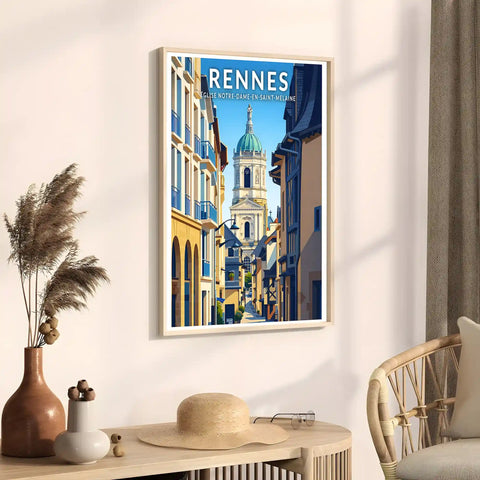 Affiche - Rennes - Église Notre-Dame-en-Saint-Melaine