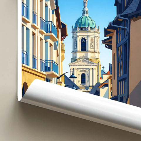 Affiche - Rennes - Église Notre-Dame-en-Saint-Melaine