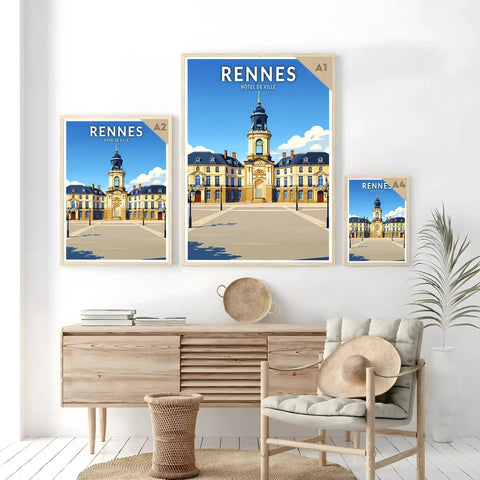 Affiche - Rennes - Hôtel de Ville