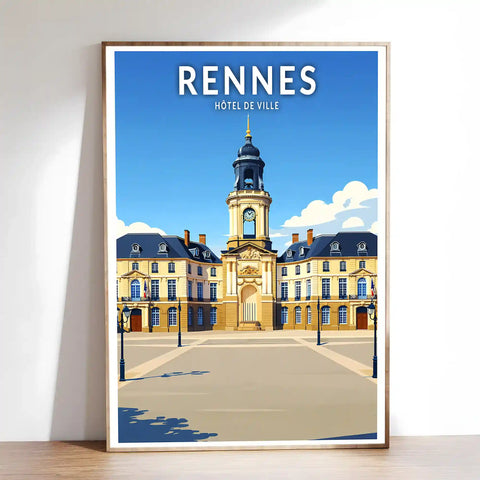 Affiche - Rennes - Hôtel de Ville