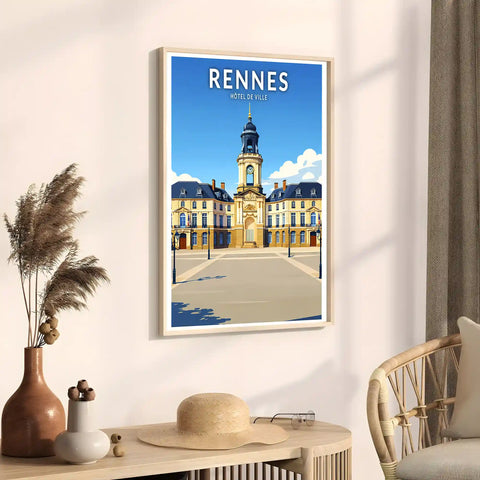 Affiche - Rennes - Hôtel de Ville