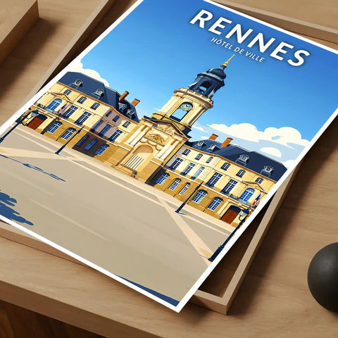 Affiche - Rennes - Hôtel de Ville