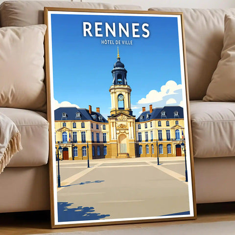 Affiche - Rennes - Hôtel de Ville