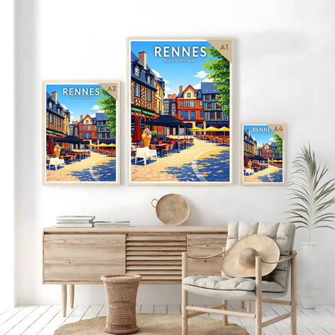 Affiche - Rennes - Place Sainte-Anne