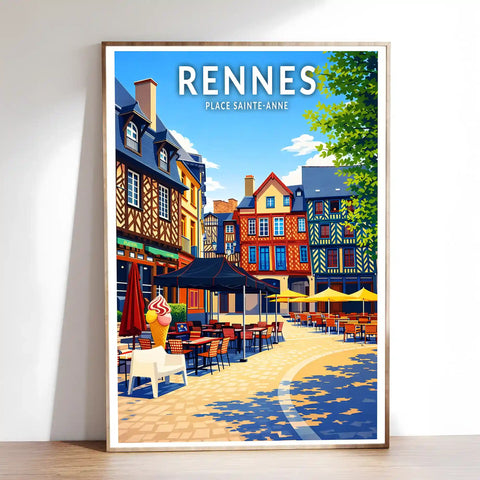 Affiche - Rennes - Place Sainte-Anne