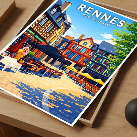 Affiche - Rennes - Place Sainte-Anne