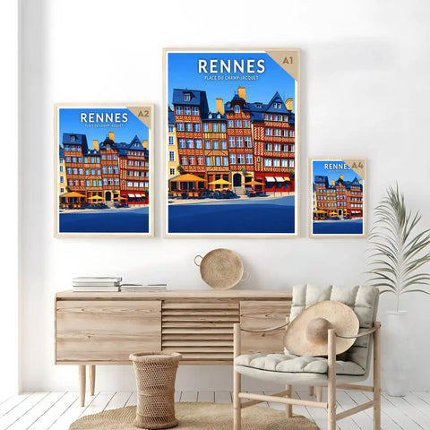 Affiche - Rennes - Place du Champ-Jacquet