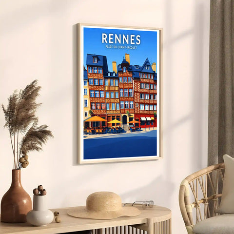 Affiche - Rennes - Place du Champ-Jacquet