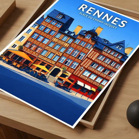Affiche - Rennes - Place du Champ-Jacquet