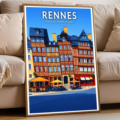 Affiche - Rennes - Place du Champ-Jacquet