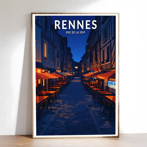 Affiche - Rennes - Rue de la Soif