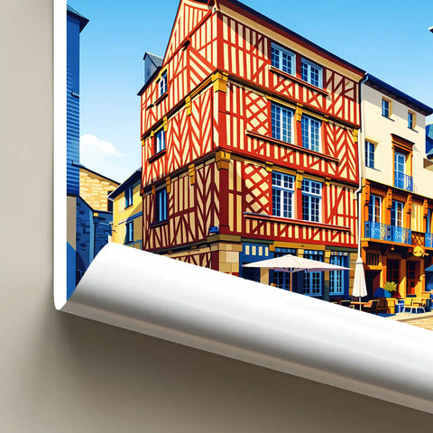 Affiche - Rennes - Rue du Chapitre