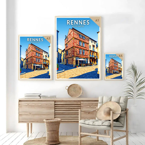 Affiche - Rennes - Rue du Chapitre