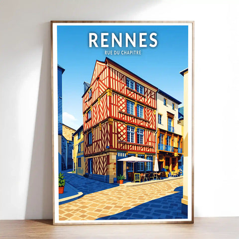 Affiche - Rennes - Rue du Chapitre