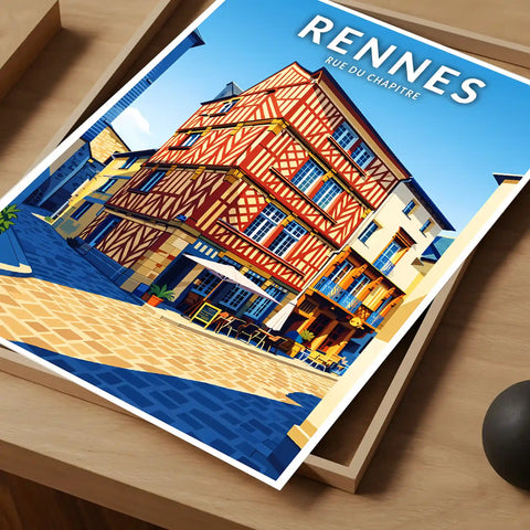 Affiche - Rennes - Rue du Chapitre