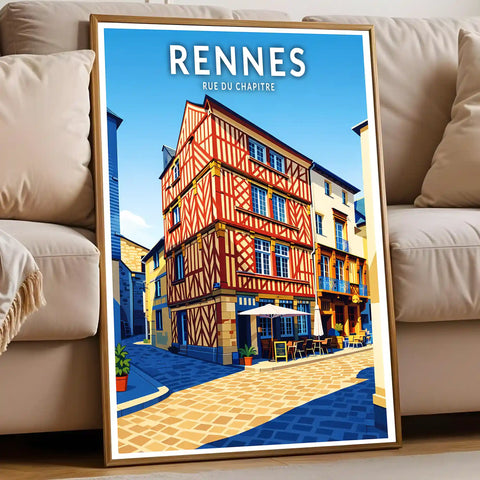 Affiche - Rennes - Rue du Chapitre