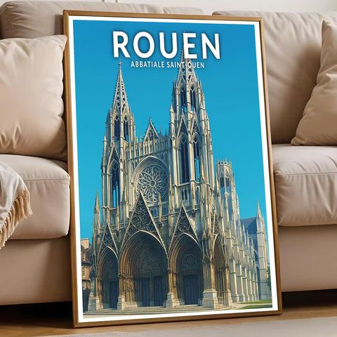 Affiche - Rouen - Abbatiale Saint-Ouen