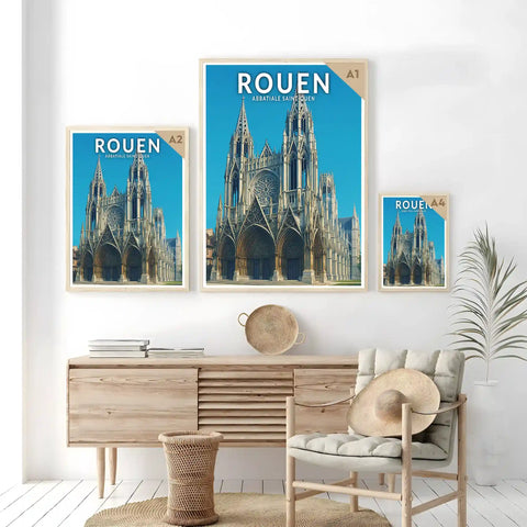Affiche - Rouen - Abbatiale Saint-Ouen