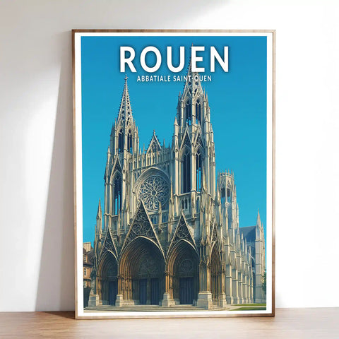 Affiche - Rouen - Abbatiale Saint-Ouen