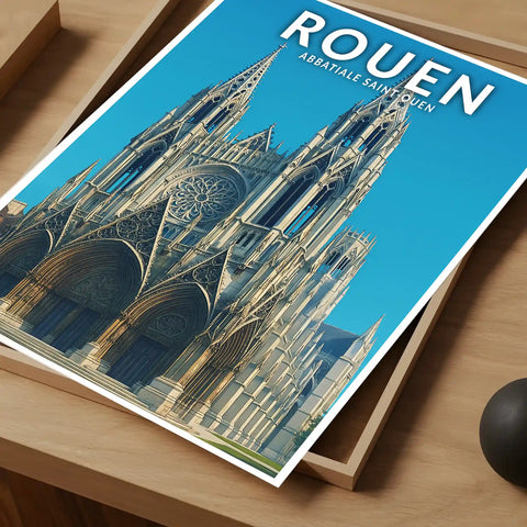 Affiche - Rouen - Abbatiale Saint-Ouen