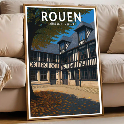 Affiche - Rouen - Aître Saint-Maclou