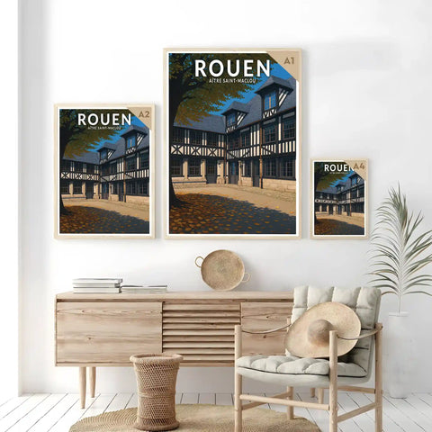 Affiche - Rouen - Aître Saint-Maclou