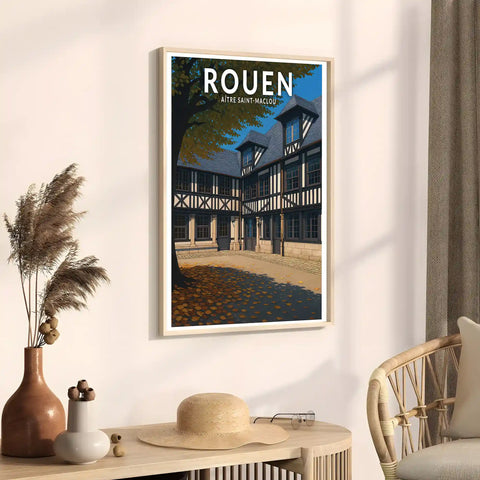 Affiche - Rouen - Aître Saint-Maclou