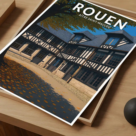 Affiche - Rouen - Aître Saint-Maclou