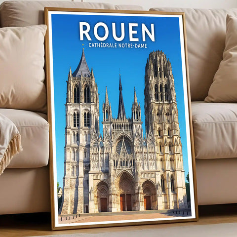 Affiche - Rouen - Cathédrale Notre-Dame